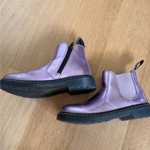 Dr Martens Airwalk Purple Boots with Side Zipper